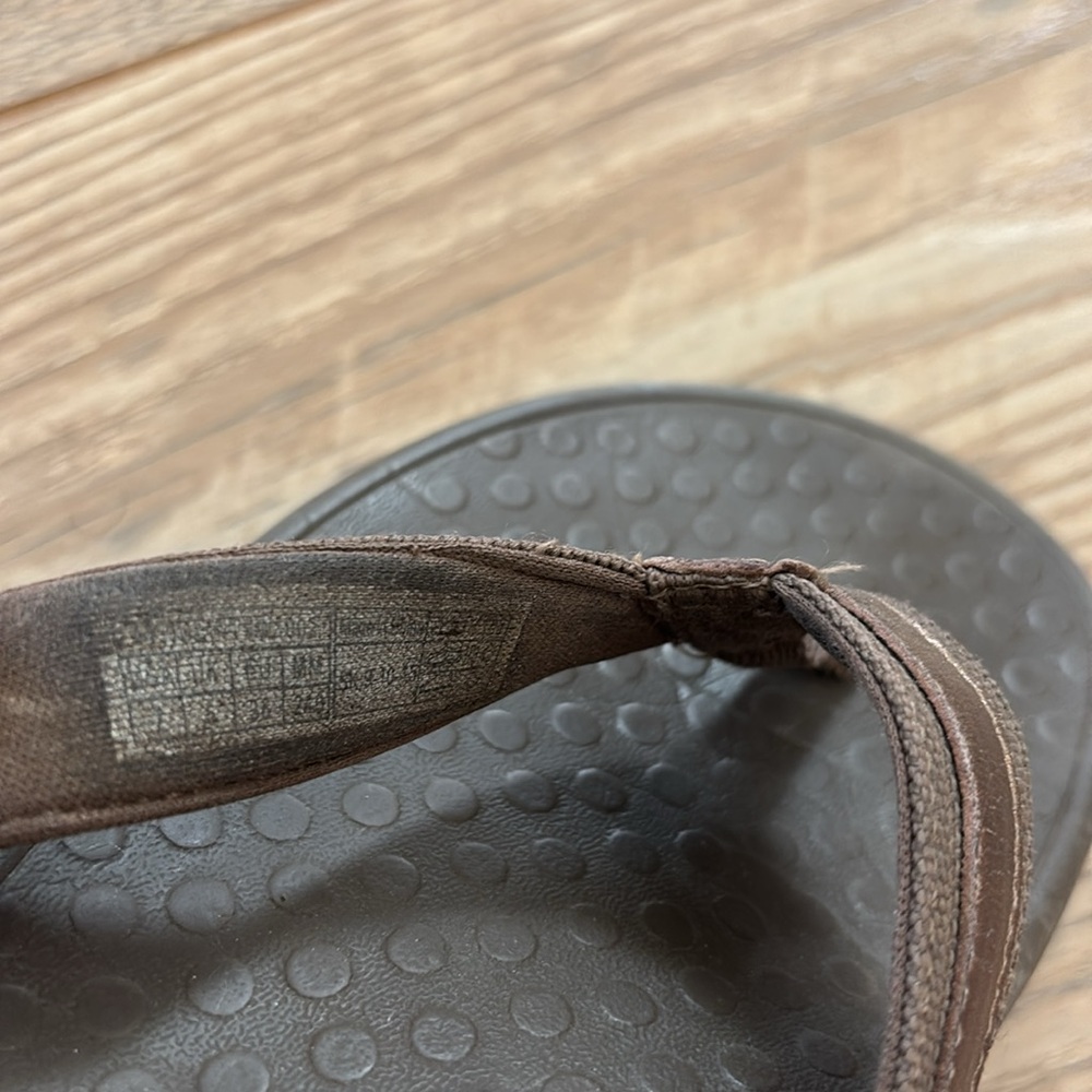 Vionic Toe Post Sandals Size 7 Brown Bronze Thong Flip Flop TIDE II - Picture 6 of 8